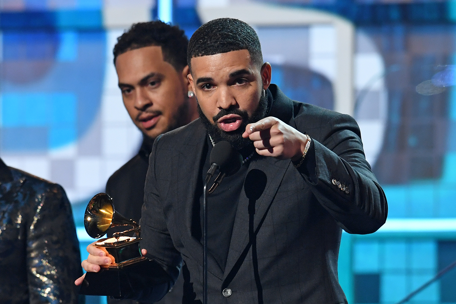 Drake em seu discurso de recebimento no Grammys em 2019